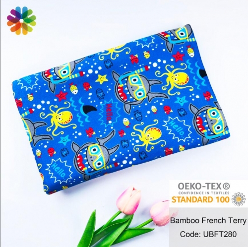 UFT280 Custom Printed Bamboo French Terry Fabric 280gsm
